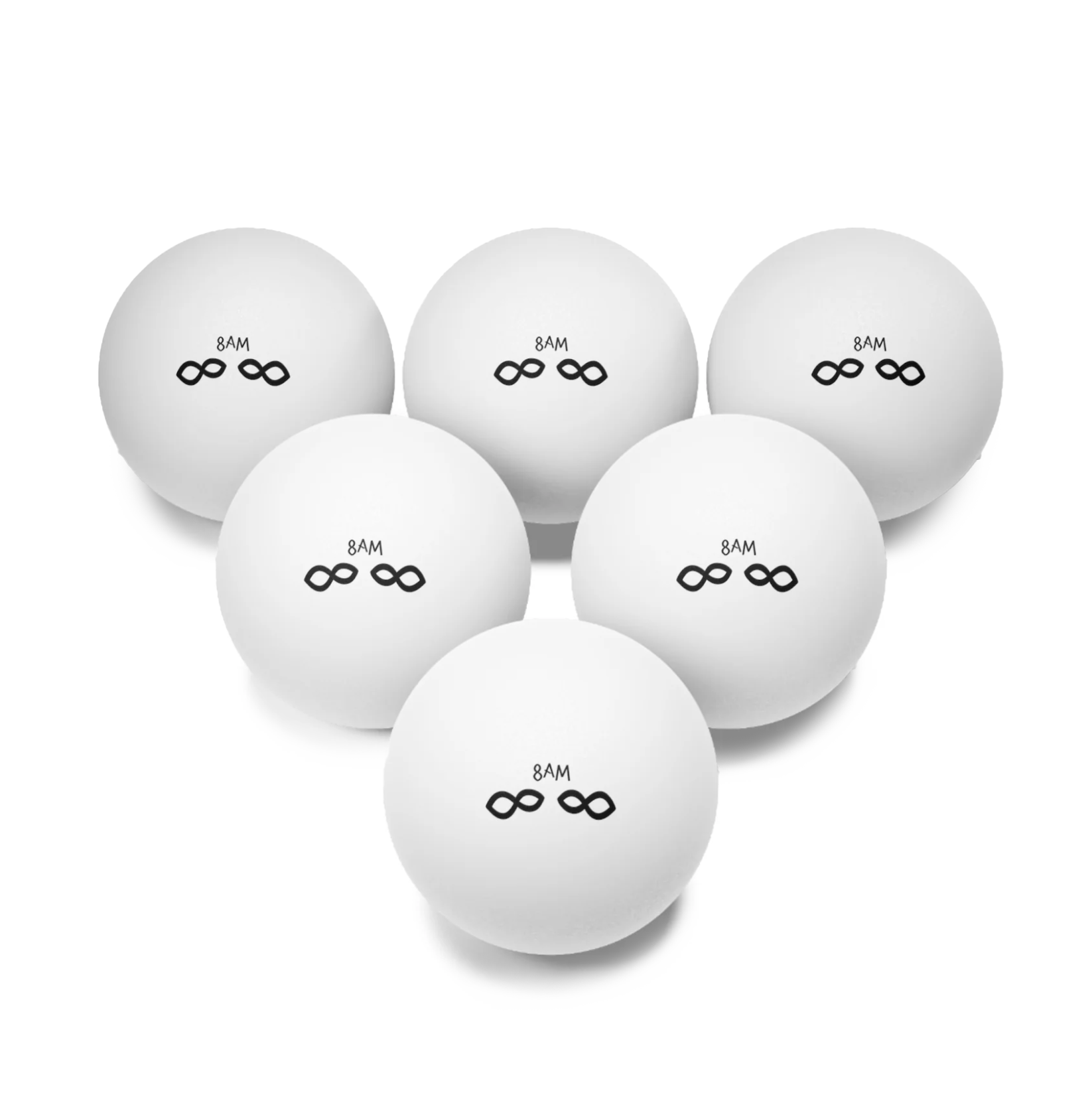 8AM Ping Pong Balls, 6 pcs