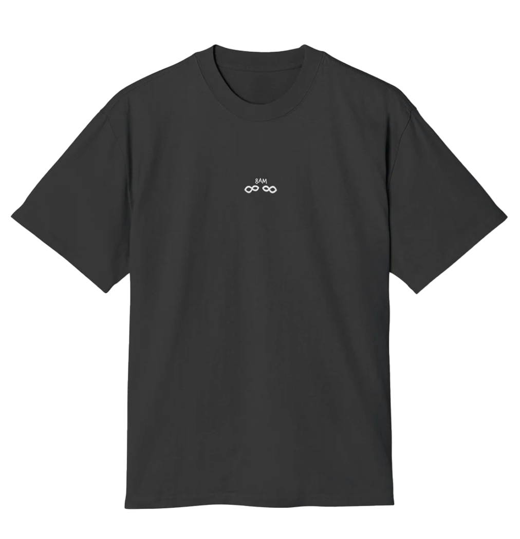 8AM Heavy Oversized T—Shirt Faded Black